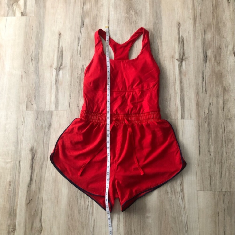 Fabletics Red Racerback Jumpsuit Romper - Picture 4 of 7